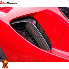 OEM Style Dry Carbon Fiber Side Vent Air Intake For Ferrari SF90