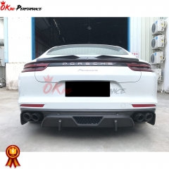 OKING Style Dry Carbon Fiber Rear Diffuser For Porsche Panamera 971 2017-2018