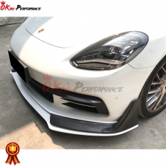 OKING Style Dry Carbon Fiber Front Lip For Porsche Panamera 971 2017-2018