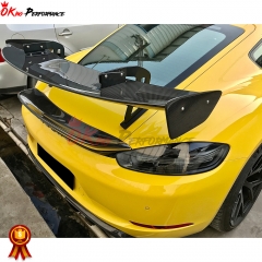 Dry Carbon Fiber Rear Spoiler For Porsche 718 Cayman Boxster Spyder 2016-2019