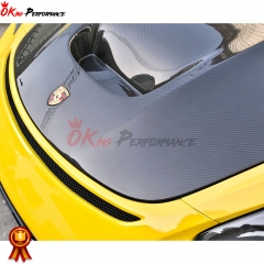 OKING Style Dry Carbon Fiber Hood For Porsche 718 Cayman Boxster 2016-2019