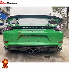 Carbon Fiber Rear Diffuser For Porsche 718 Cayman Boxster 2016-2018