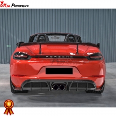 Paktechz Style Dry Carbon Fiber Rear Spoiler For Porsche 718 Cayman Boxster 2016-2020