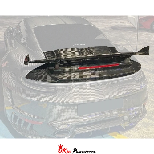 Topcar Style Dry Carbon Fiber Rear Spoiler For Porsche 911 992 Carrera S 2019-2023