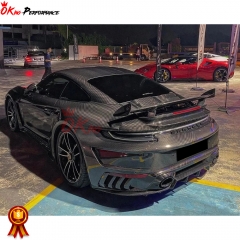 Topcar Style Dry Carbon Fiber Rear Spoiler For Porsche 911 992 Carrera S 2019-2023