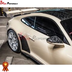 OEM Style Forged Dry Carbon Fiber Mirror Cover For Porsche 911 992 Carrera S 2019-2023