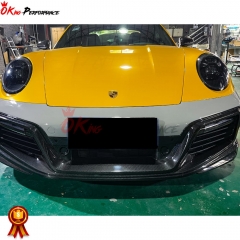 TechArt GTstreet Style Dry Carbon Fiber Front Bumper For Porsche 911 992 Turbo S Carrera 2019-2023