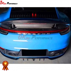 Techart Style Dry Carbon Fiber Rear Bumper Vent Cover Trim For Porsche 911 992 Carrera S 2019-2023