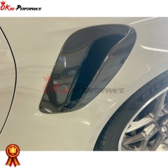 Techart Style Dry Carbon Fiber Side Vent Covers For Porsche 911 992 Turbo S 2019-2023