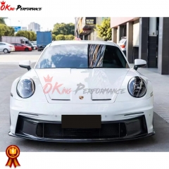 GT3 Style Dry Carbon Fiber With Full Primer Hood For Porsche 911 992 Carrera S 2019-2023