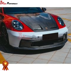 GT3 Style Dry Carbon Fiber With Portion Primer Front Bumper For Porsche 911 992 Carrera S 2019-2023