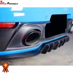 Techart Style Dry Carbon Fiber Rear Bumper Vent Cover Trim For Porsche 911 992 Carrera S 2019-2023