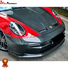 GT3 Style Full Dry Carbon Fiber Front Bumper For Porsche 911 992 Carrera S 2019-2023