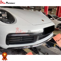 Paktechz Design Dry Carbon Fiber Front Splitter For Porsche 911 992 Carrera S 2019-2023