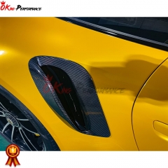 Techart Style Dry Carbon Fiber Side Vent Air Inlet Trims For Porsche 911 992 Turbo S 2019-2023