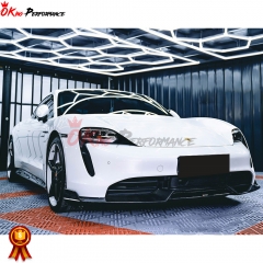 CMST Style Carbon Fiber Front Lip For Porsche Taycan Turbo S 2019-2020