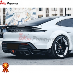 CMST Style Carbon Fiber Rear Diffuser Splitter For Porsche Taycan Turbo S 2019-2020