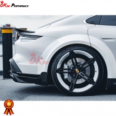 CMST Style Carbon Fiber Rear Diffuser Splitter For Porsche Taycan Turbo S 2019-2020
