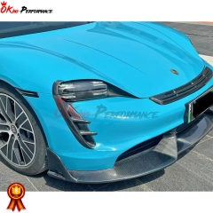 Mansory Style Dry Carbon Fiber Front Side Vents For Porsche Taycan Turbo S 2019-2020
