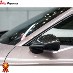 Dry Carbon Fiber Side Mirror Cover (Replacement) For Porsche Taycan 2019-2020