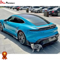 Mansory Style Dry Carbon Fiber Rear Wing Spoiler For Porsche Taycan Turbo S 2019-2020