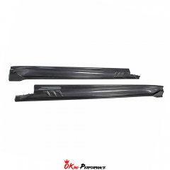 Paktechz Design Dry Carbon Fiber Side Skirt For Porsche Taycan 2019-2020