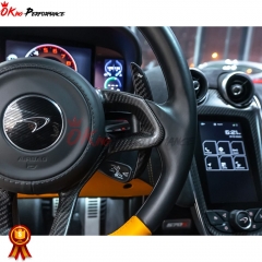 OEM Style Dry Carbon Fiber Steering Wheel Trim Cover For McLaren 570S 540C 600LT 2015-2020