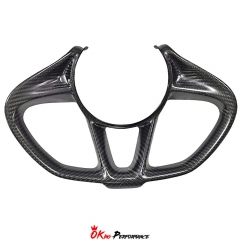 OEM Style Dry Carbon Fiber Steering Wheel Trim For Mclaren 720S