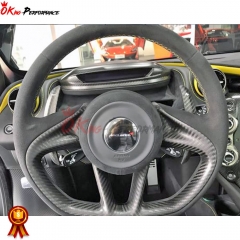 OEM Style Dry Carbon Fiber Steering Wheel Trim For Mclaren 720S
