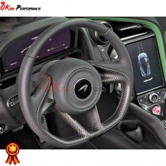 OEM Style Dry Carbon Fiber Steering Wheel Trim For Mclaren 720S