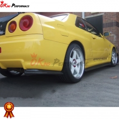 Nismo Style Glass Fiber Rear Bumper Extensions For Nissan R34 GTR 1998-2002