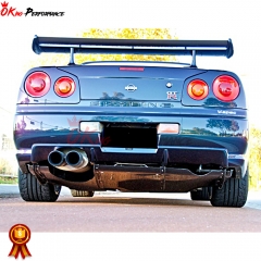 V-Spec Style Carbon Fiber Rear Diffuser For Nissan R34 GTR 1998-2002