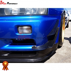 Ars Style Carbon Fiber Front Bumper Canards For Nissan R34 GTR 1998-2002