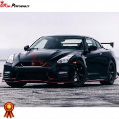 MY17 Nismo Style Partial Carbon Fiber Front Bumper Assembly For Nissan R35 GTR 2017-2019