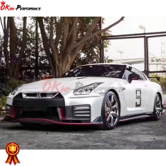 MY17 Nismo Style Partial Carbon Fiber Front Bumper Assembly For Nissan R35 GTR 2017-2019