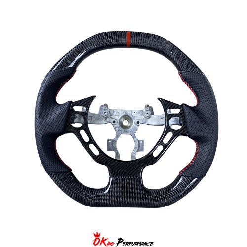 Customize Carbon Fiber Steering Wheel With Center Trim Cover (perforated leather) For Nissan R35 GTR 2008-2016