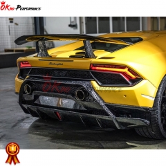 Performance Style Partial Dry Carbon Fiber Rear Bumper For Lamborghini Huracan LP580 2014-2018