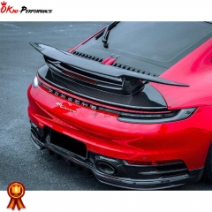 Sport Design Style Dry Carbon Fiber Rear Spoiler For Porsche 911 992 Carrera S 2019-2023