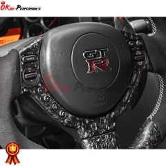 Forged Carbon Fiber Steering Wheel Cover For Nissan R35 GTR 2008-2016