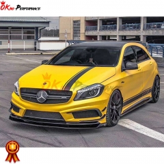 AMG Style Carbon Fiber Front Bumper Canards For Mercedes-Benz A-class W176 A250 A260 A45 AMG 2013-2015