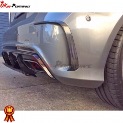 Carbon Fiber Rear Bumper Canards For Mercedes-Benz A-class W176 A250 A260 A45 AMG 2013-2018