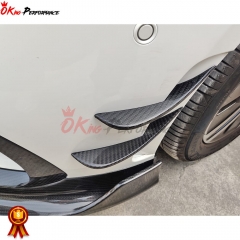 PakTechz Style Dry Carbon Fiber Front Bumper Vent Cover For Mercedes Benz A-CLASS W177 A35 2018-2020