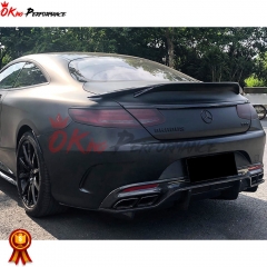 OEM Style Carbon Fiber Rear Diffuser For Mercedes Benz C217 W217 S63 S65 AMG Coupe 2014-2020