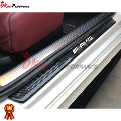 Dry Carbon Fiber Door Sill For Mercedes Benz C217 W217 S63 S65 AMG Coupe 2014-2020