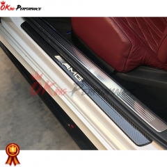 Dry Carbon Fiber Door Sill For Mercedes Benz C217 W217 S63 S65 AMG Coupe 2014-2020