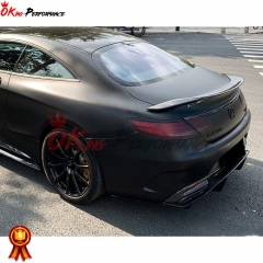 RT Style Carbon Fiber Rear Spoiler For Mercedes Benz C217 W217 S63 S65 AMG Coupe 2014-2020