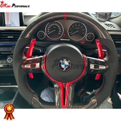 Customize Carbon Fiber Perforated Leather Steering Wheel For BMW 3 Series F30 2013-2018
