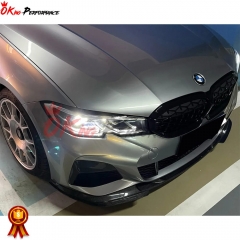 3D Style Carbon Fiber Front Lip For BMW 3 Series G20 2019-2022