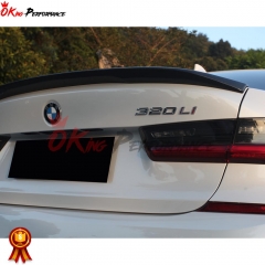 MP Style Dry Carbon Fiber Rear Trunk Spoiler Wing For BMW 3 Series G20 2019-2022