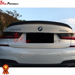 MP Style Dry Carbon Fiber Rear Trunk Spoiler Wing For BMW 3 Series G20 2019-2022